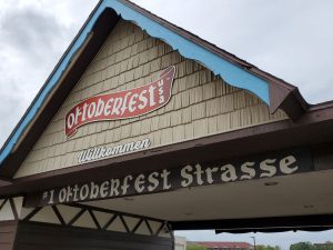 Oktoberfest grounds sign in La Crosse WI